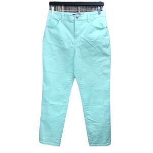 Gloria Vanderbilt Denim Jeans ~ Sz 12 ~ Green ~ High Rise ~ 27" Inseam